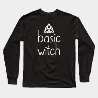 Basic Witch  - White Long Sleeve T-Shirt